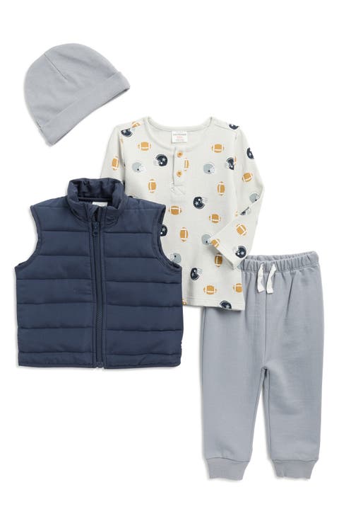 T-Shirt, Joggers, Puffer Vest & Beanie Set (Baby)