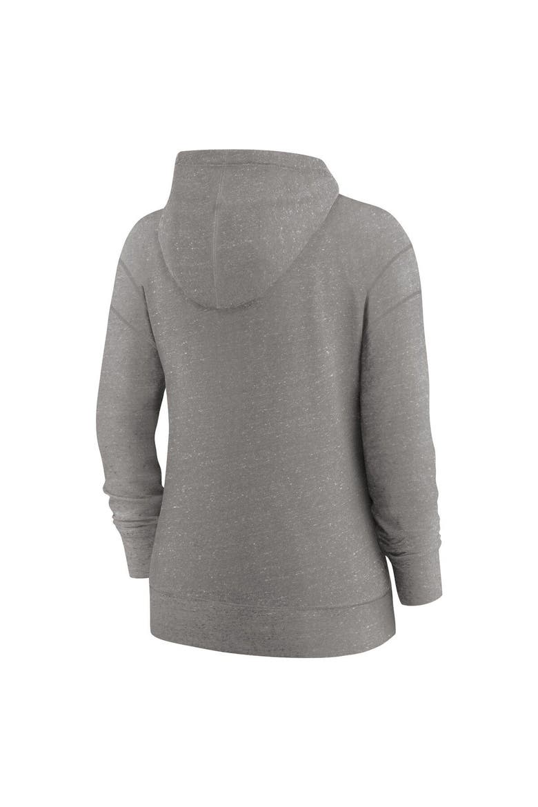 Women's Nike Heather Charcoal Cleveland Browns Gym Vintage Full-Zip Hoodie, Alternate, color, Heather Charcoal