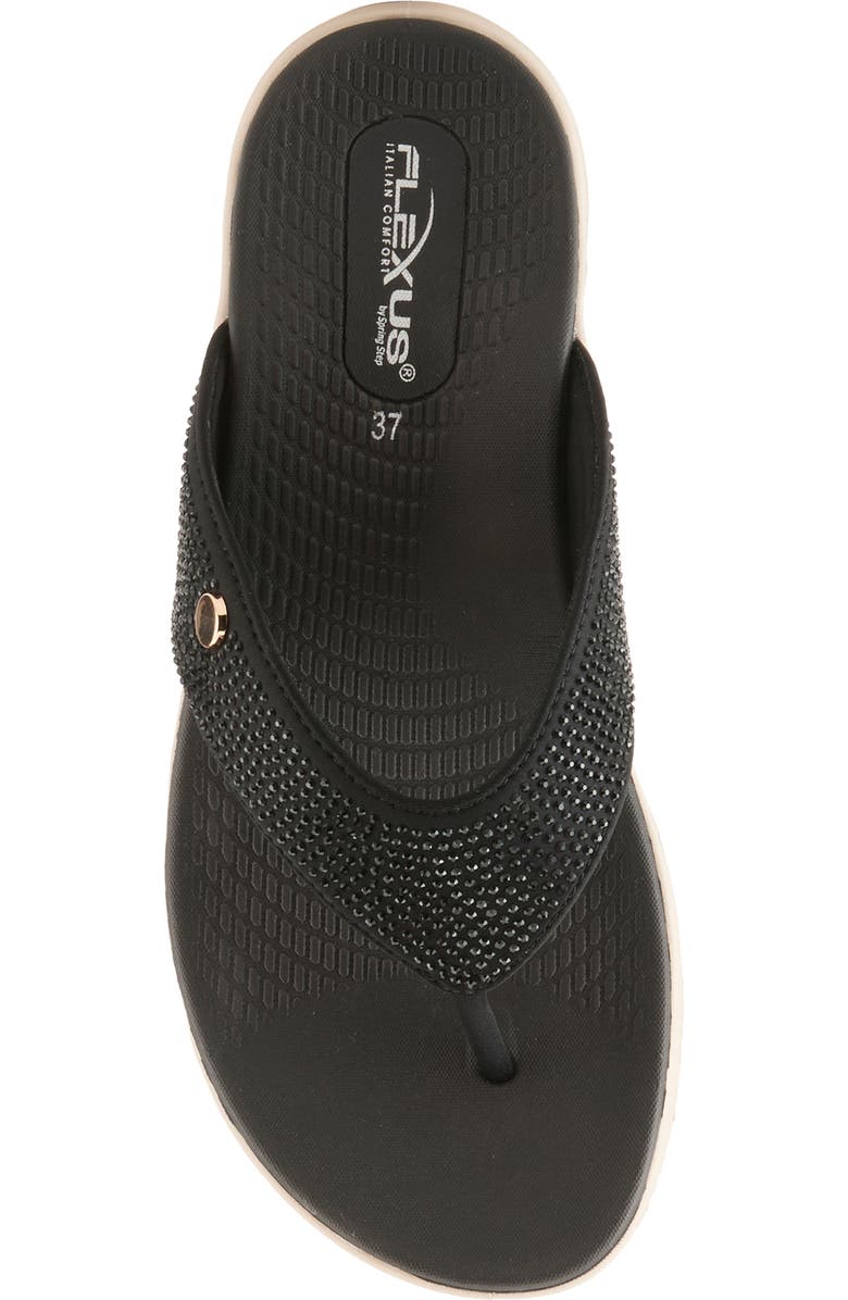 Flexus by Spring Step Gorski Platform Flip Flop, Alternate, color, Black