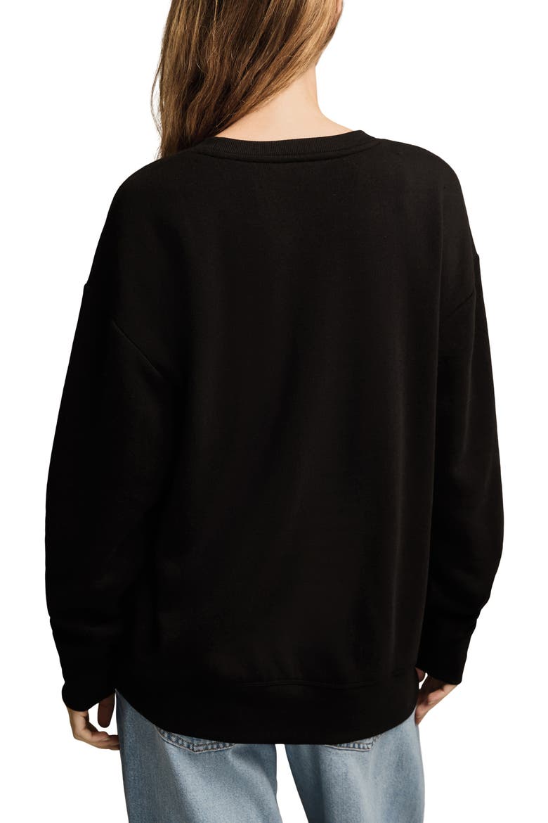 Valentine Heart Crewneck Sweatshirt, Alternate, color, BLACK COMBO