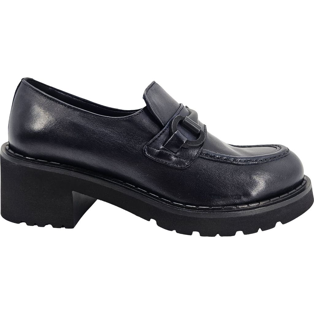Madison Maison Lug Sole Chunky Loafer In Blue