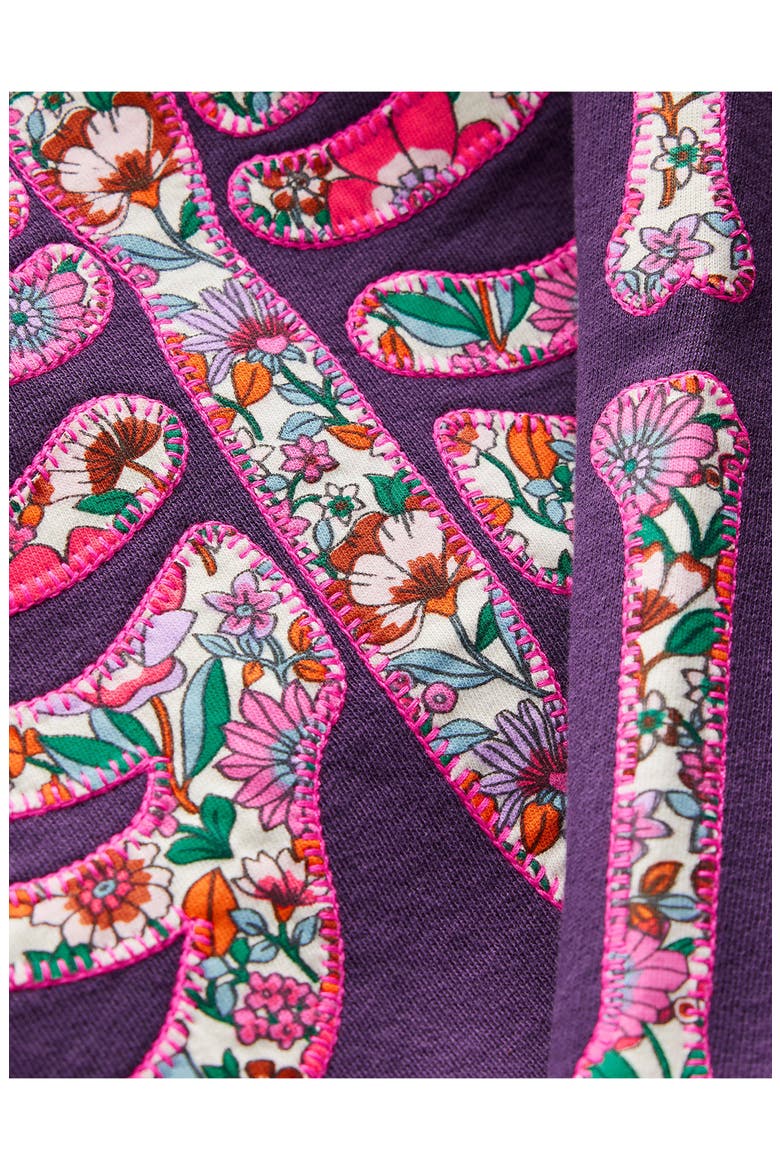 Kids' Appliquéd Sweatshirt, Alternate, color, LILY PURPLE