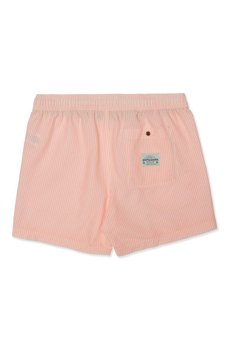 Stripe Party Starter Lined 5-Inch Swim Trunks, Alternate, color, PASTEL CORAL