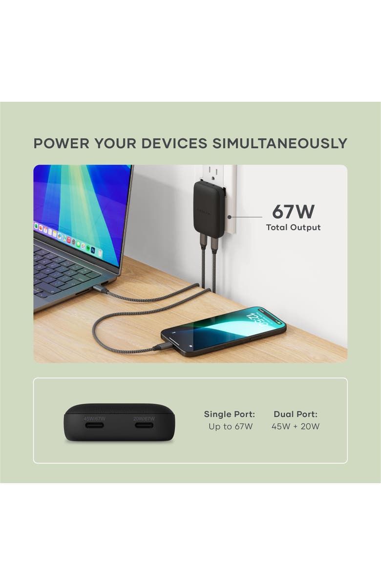 Satechi OntheGo 67W Slim Wall Charger, Alternate, color, Black