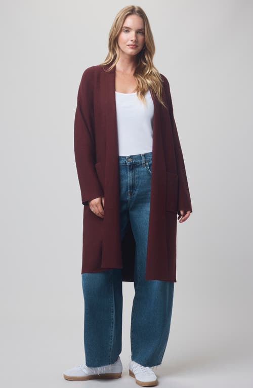 Splendid X @cellajaneblog Sleek Coatigan In Burgundy