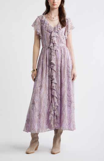 Ruffle V-Neck Maxi Dress