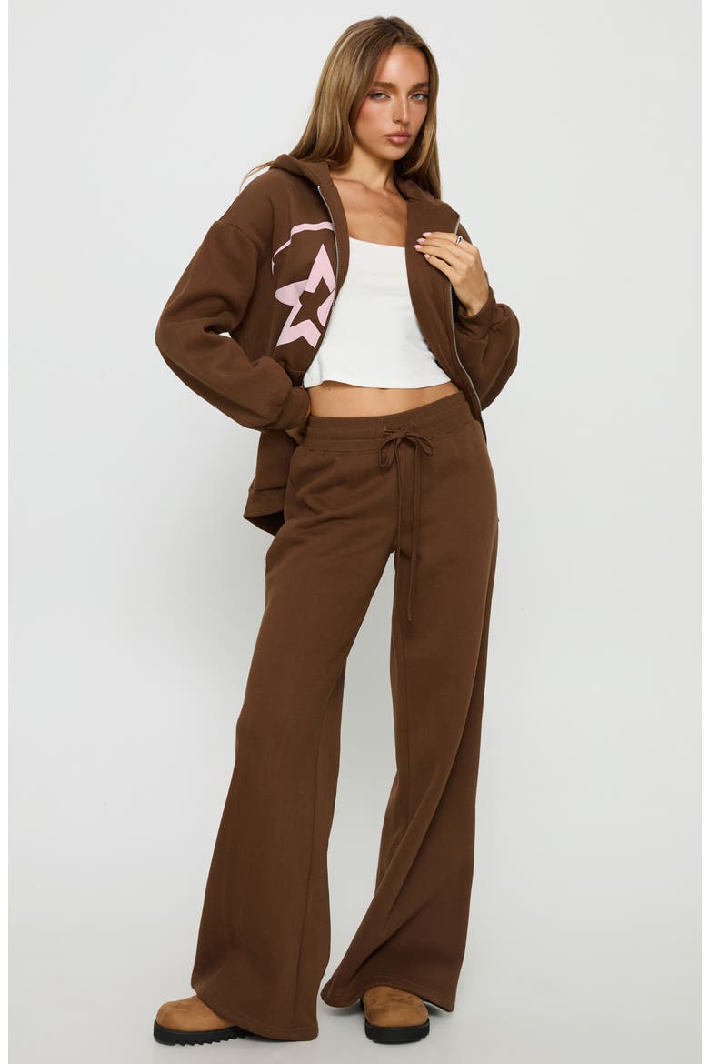 Stargirl Wide Leg Sweatpants, Alternate, color, BROWN