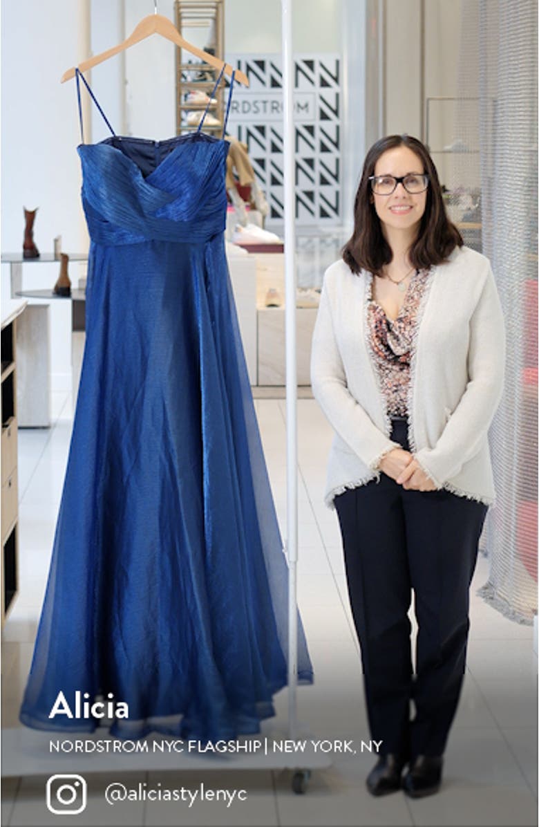 Strapless Metallic Organza Gown, sales video thumbnail