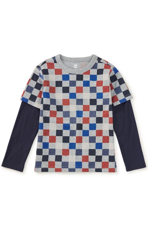 Printed Layered Sleeve Tee (Toddler, Little Kid & Big Kid)