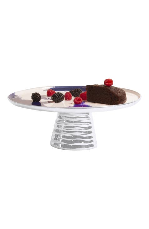 Aquos Cake Pedestal Blue