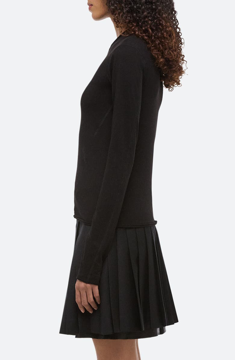 Helmut Lang Twisted Jersey Top, Alternate, color, Black