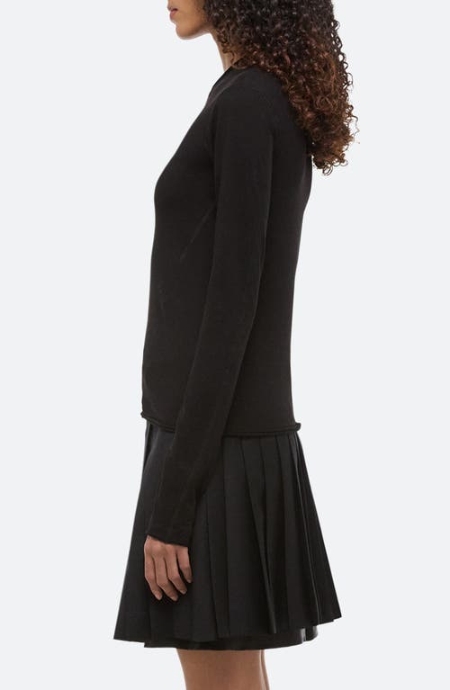 Helmut Lang Twisted Jersey Top In Black