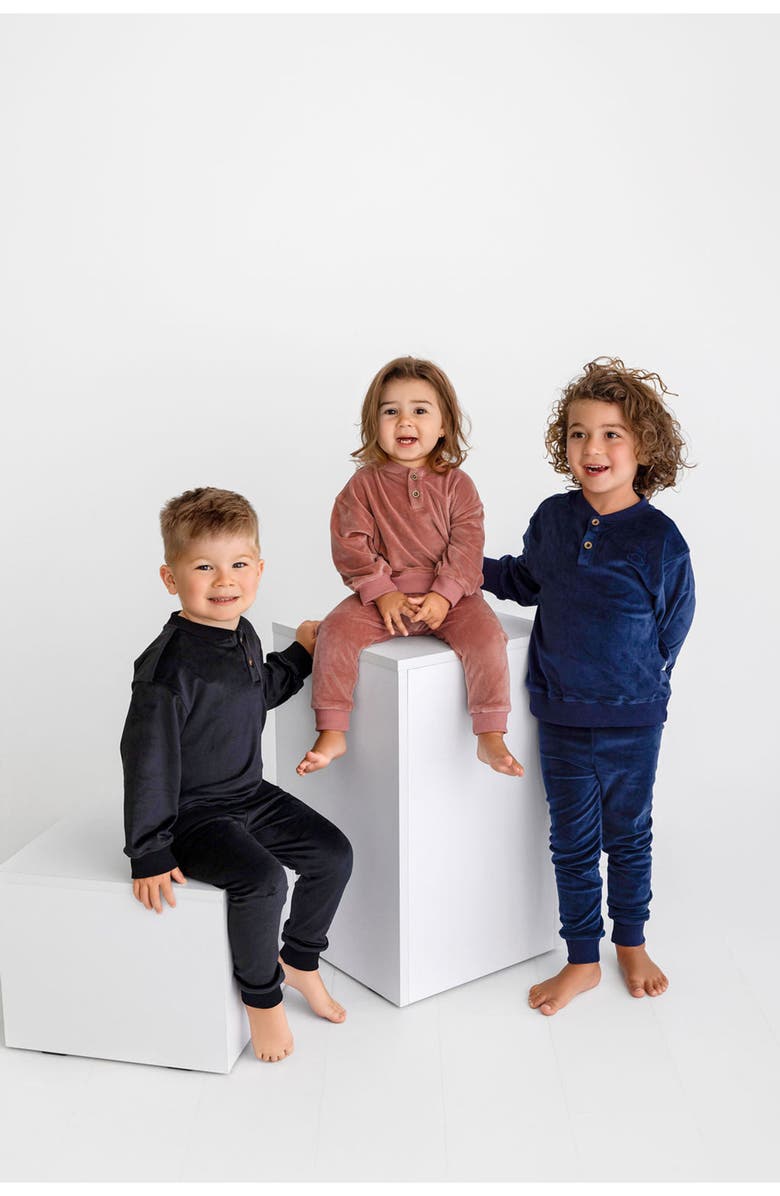 Pouf Velour Henley Set, Alternate, color,