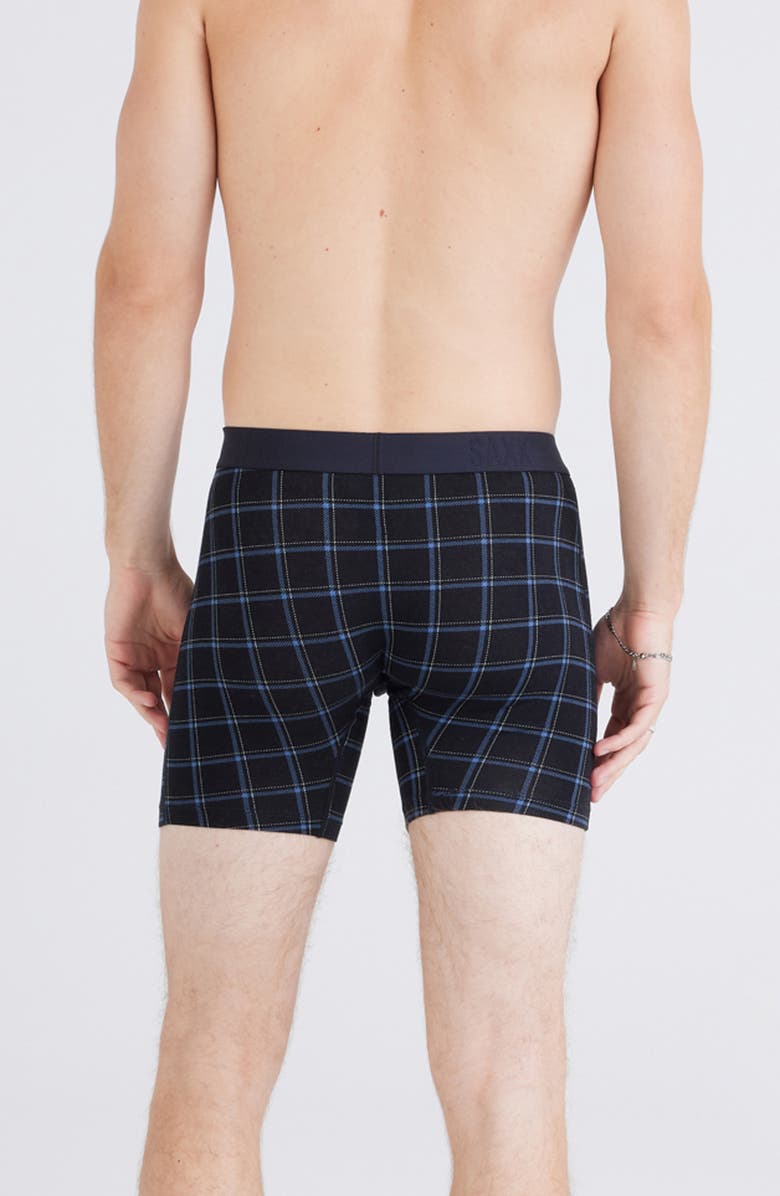 SAXX Assorted 3-Pack Vibe Xtra Super Soft Boxer Briefs, Alternate, color, Window Pane/ Dark Denim/ Black