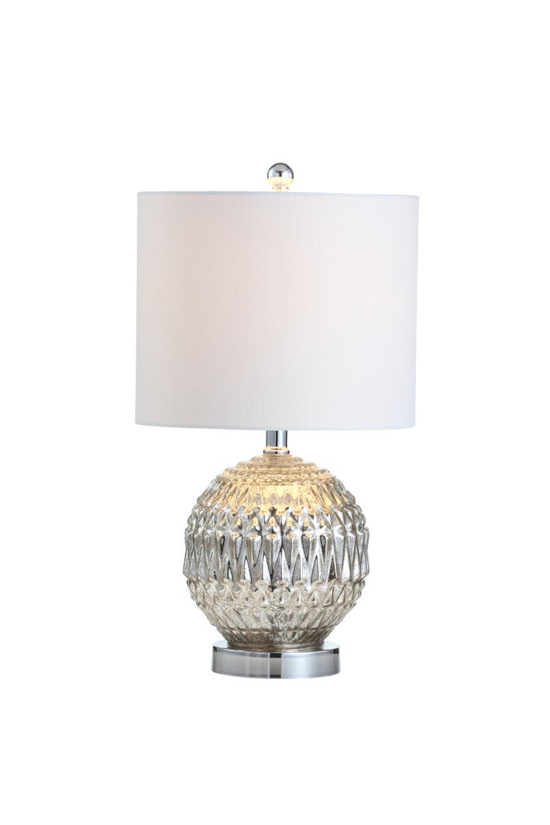 Krister Glass/Metal LED Table Lamp, Main, color, Silver