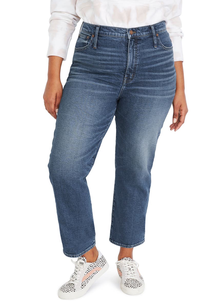 Madewell Mid Rise Classic Straight Jeans, Alternate, color, 