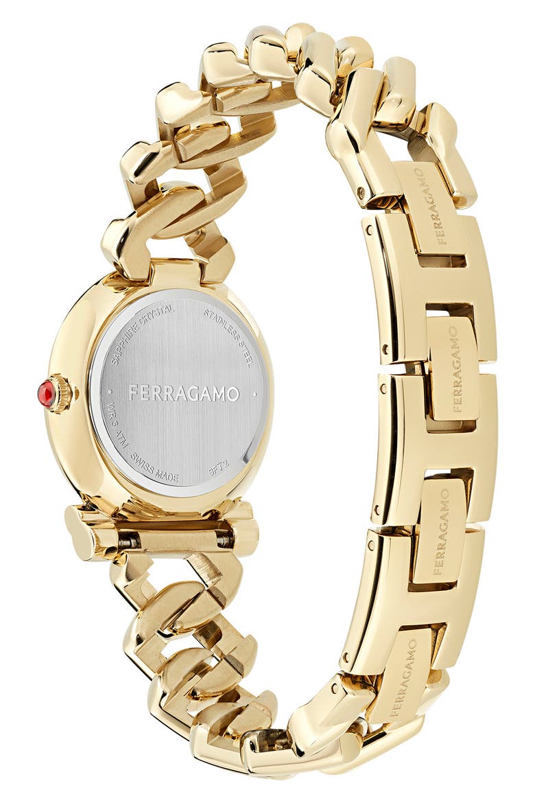 Gancini Twisted Bracelet Watch, 28mm, Alternate, color, TIGER'S EYE
