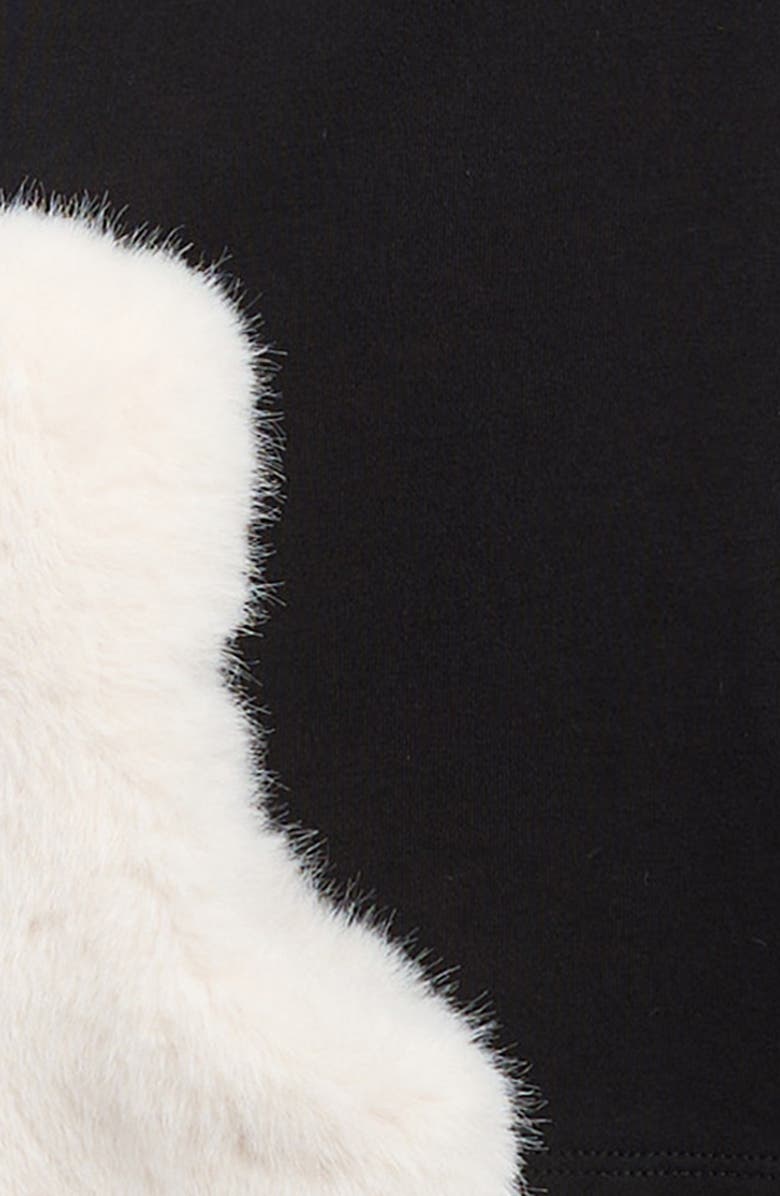 Splendid Long Sleeve T-Shirt, Faux Fur Vest & Leggings Set, Alternate, color, Silver