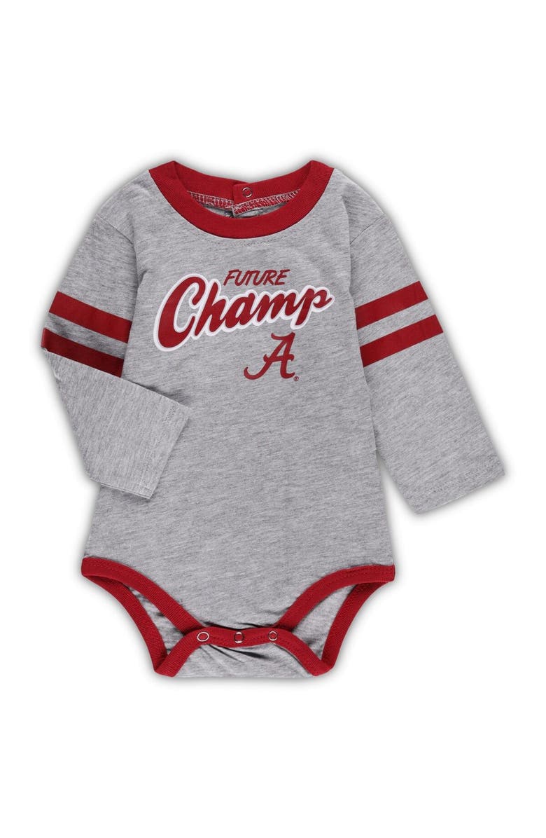 Outerstuff Infant Crimson/Gray Alabama Crimson Tide Little Kicker Long Sleeve Bodysuit and Sweatpants Set, Alternate, color, 
