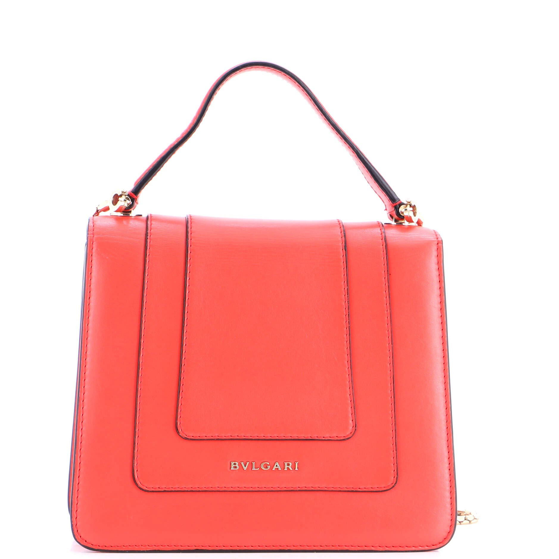 Serpenti Forever Top Handle Bag Leather Small, Alternate, color, Red