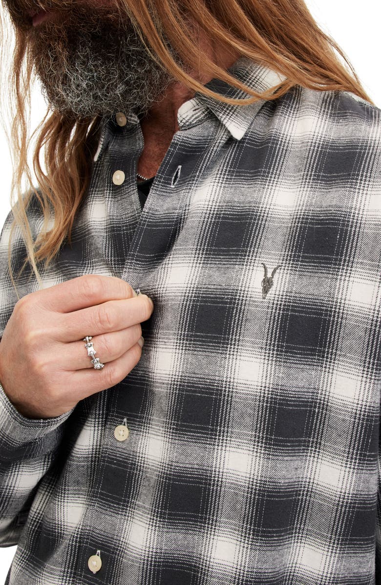 AllSaints Malpaso Plaid Button-Up Shirt, Alternate, color, 