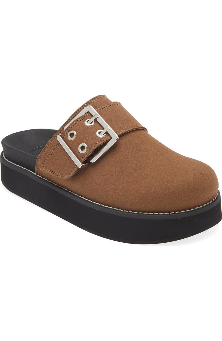 Ganni Buckle Platform Clog, Main, color,