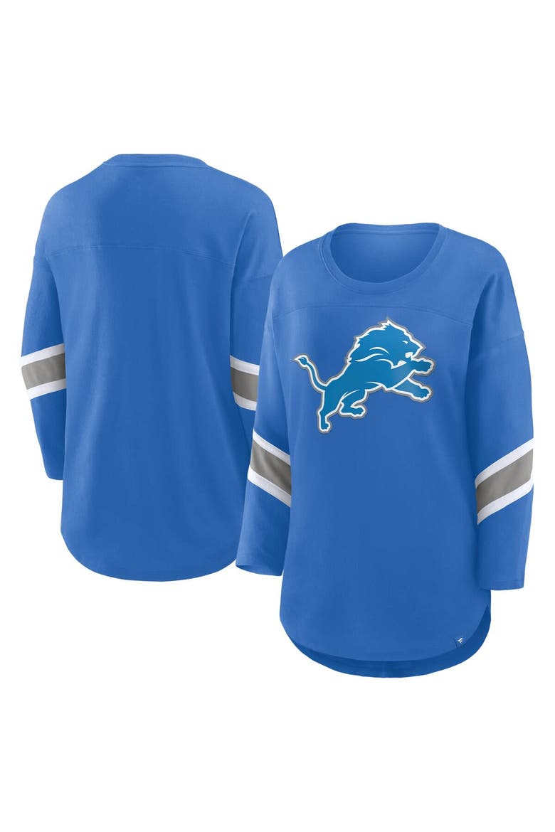 Women's Fanatics  Blue Detroit Lions Redzone 3/4-Sleeve T-Shirt, Main, color, Blue
