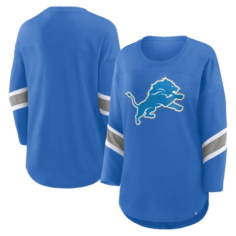 Women's Fanatics  Blue Detroit Lions Redzone 3/4-Sleeve T-Shirt