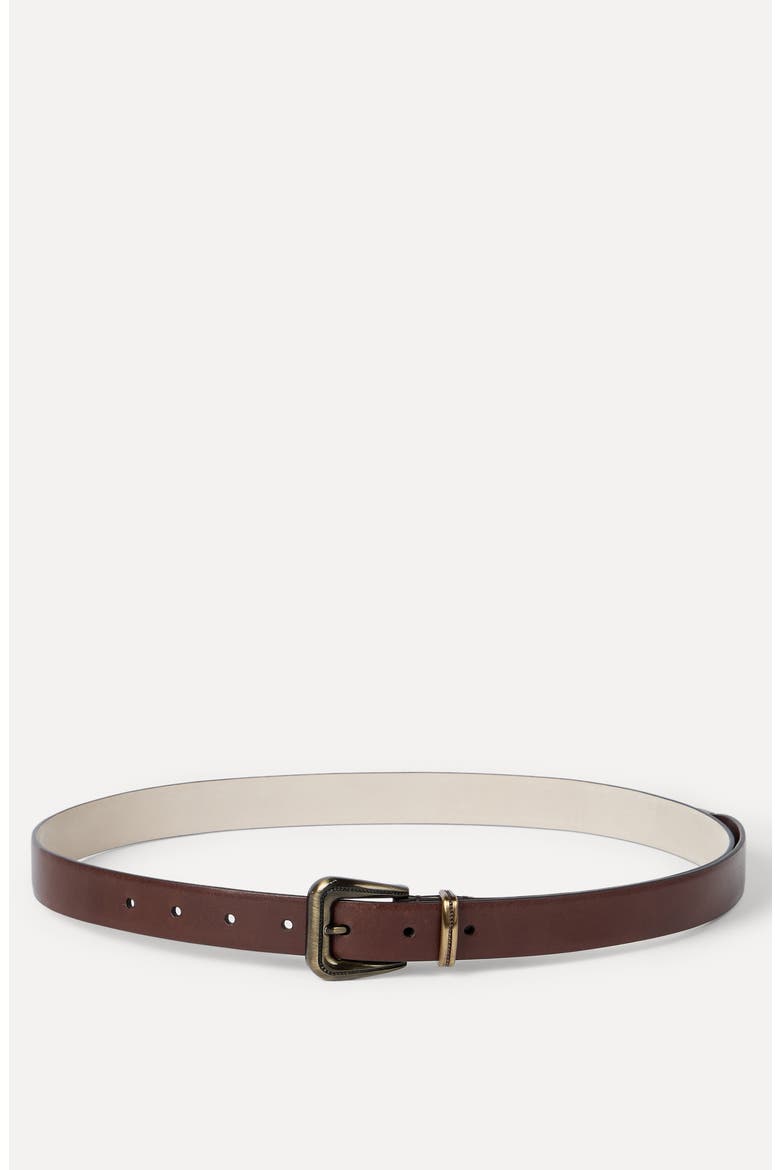 Vachetta belt with monili, Alternate, color, Brown