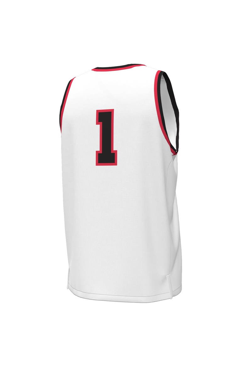 Men's Under Armour #1 White Texas Tech Red Raiders Throwback Replica Basketball Jersey, Alternate, color, White