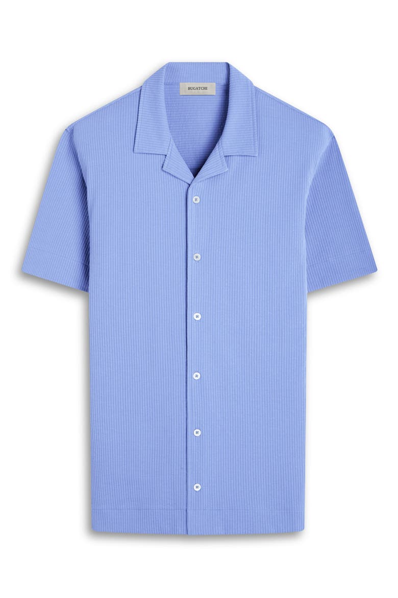 Camp Collar Short Sleeve Button-Up Shirt, Alternate, color, AIR BLUE