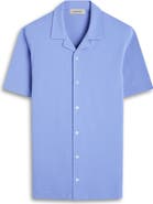 Bugatchi Camp Collar Short Sleeve Button-Up Shirt