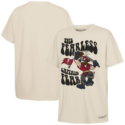 Youth Mitchell & Ness Cream Tampa Bay Buccaneers Captain Fear Mascot T-Shirt