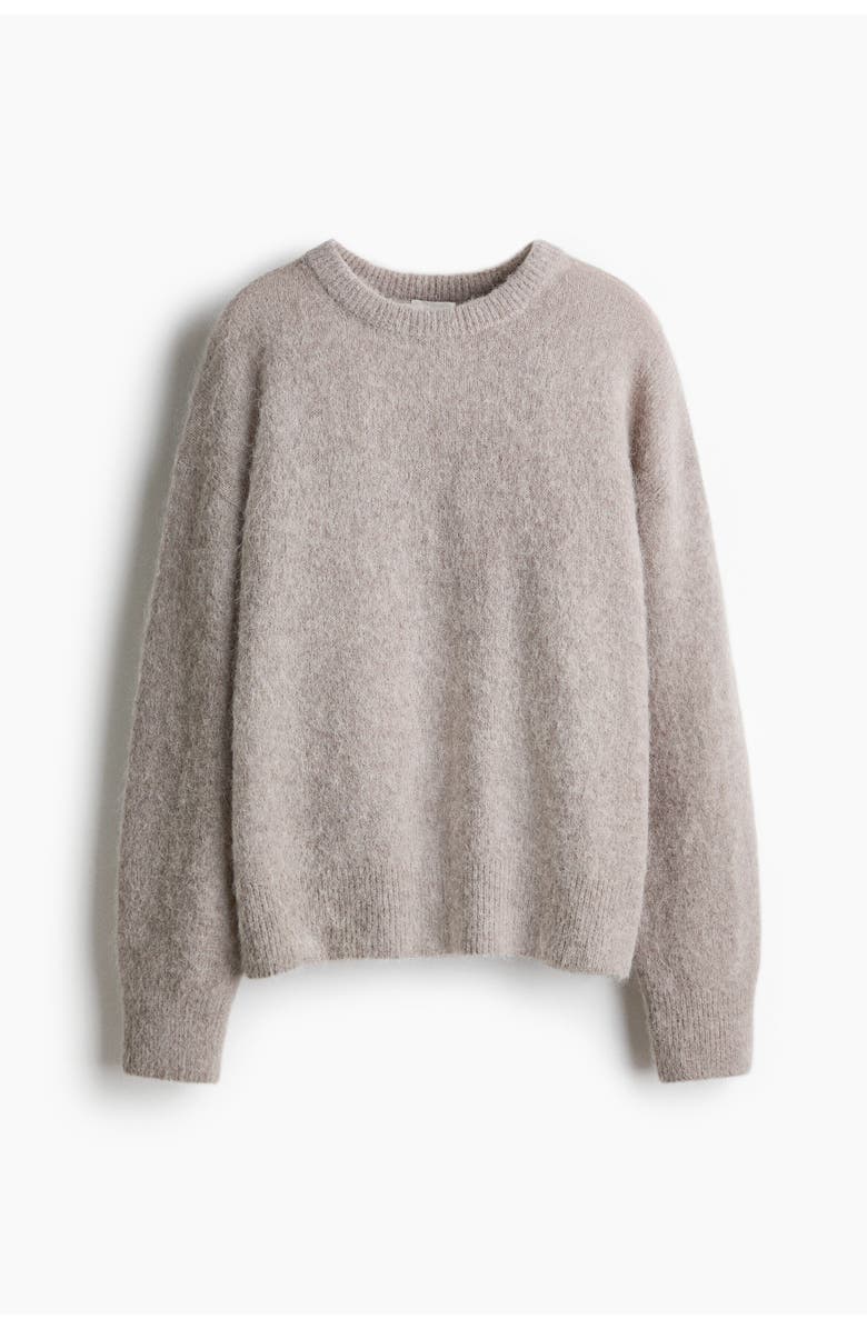 H&M Oversized Alpaca-blend Jumper, Alternate, color, Light Taupe Melange