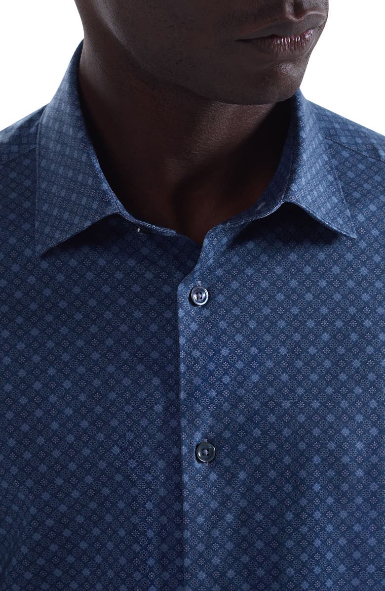 Bugatchi James OoohCotton<sup>®</sup> Button-Up Shirt, Alternate, color, Cobalt