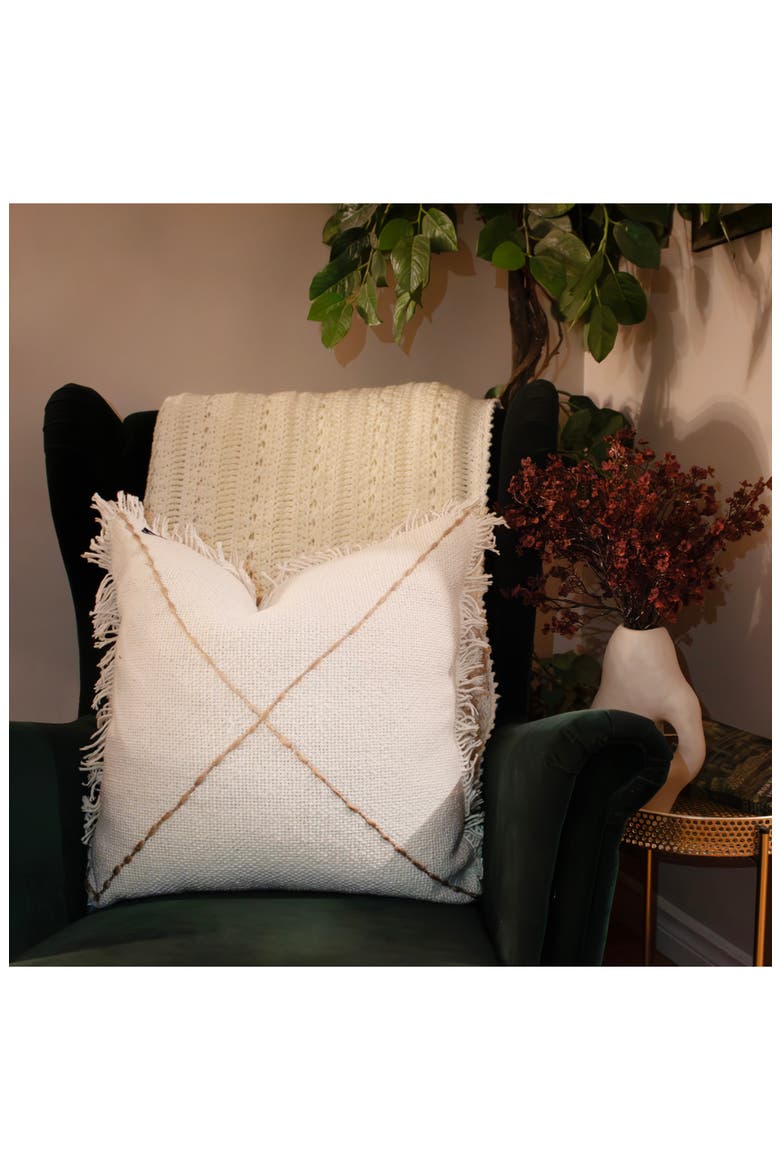Bulgaria Accent Pillow, Alternate, color, IVORY