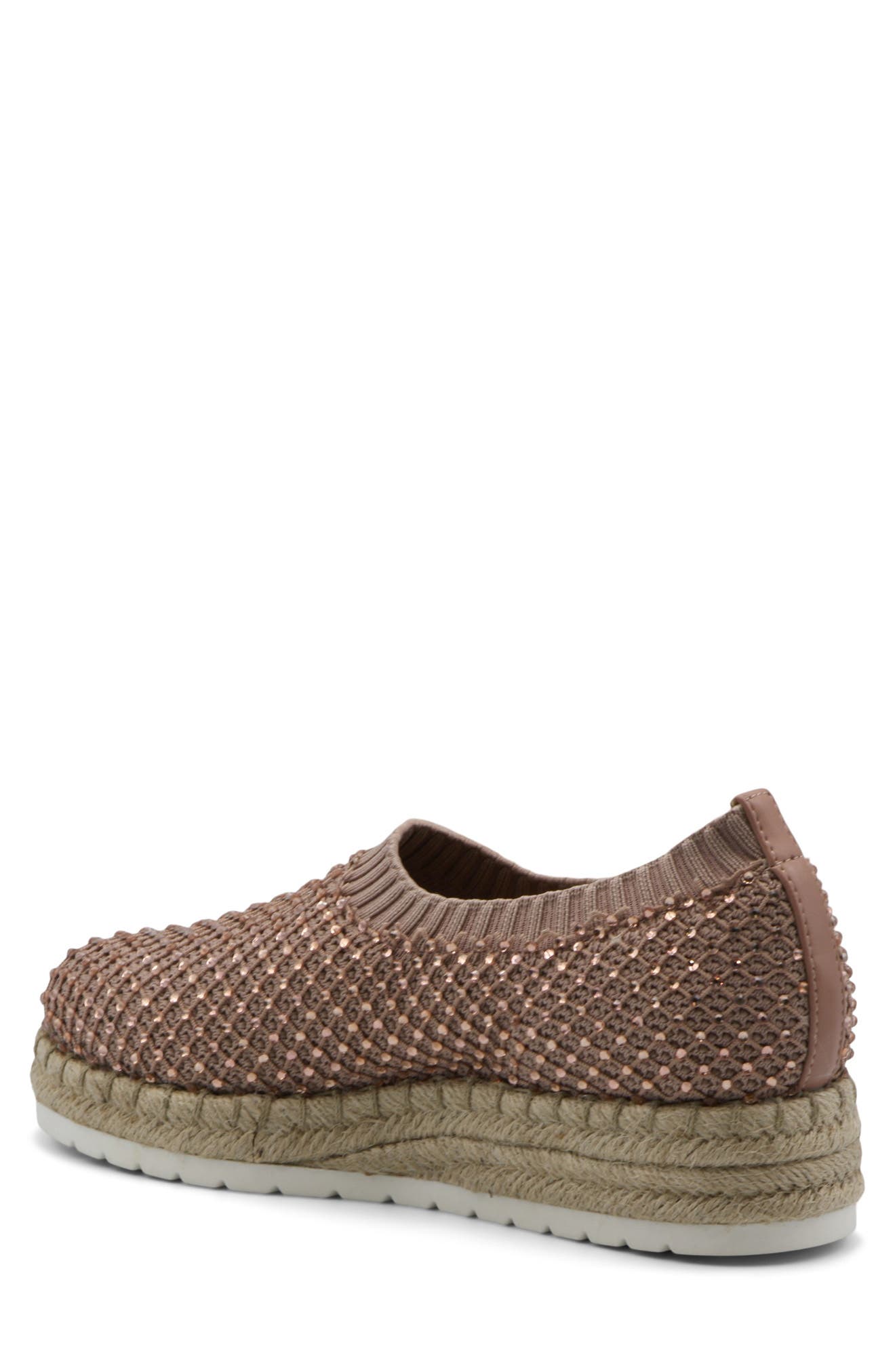 Nicola Embellished Espadrille Slip-On Sneaker, Alternate, color, TAUPE