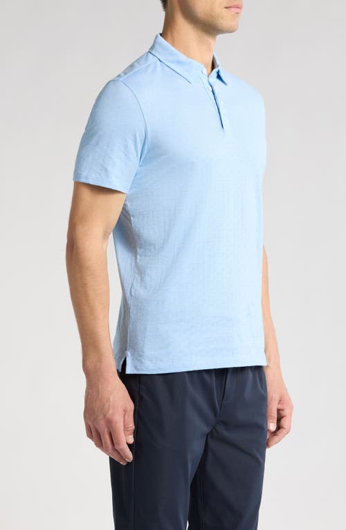 Robert Barakett Mirage Geo Jacquard Polo In Light Blue