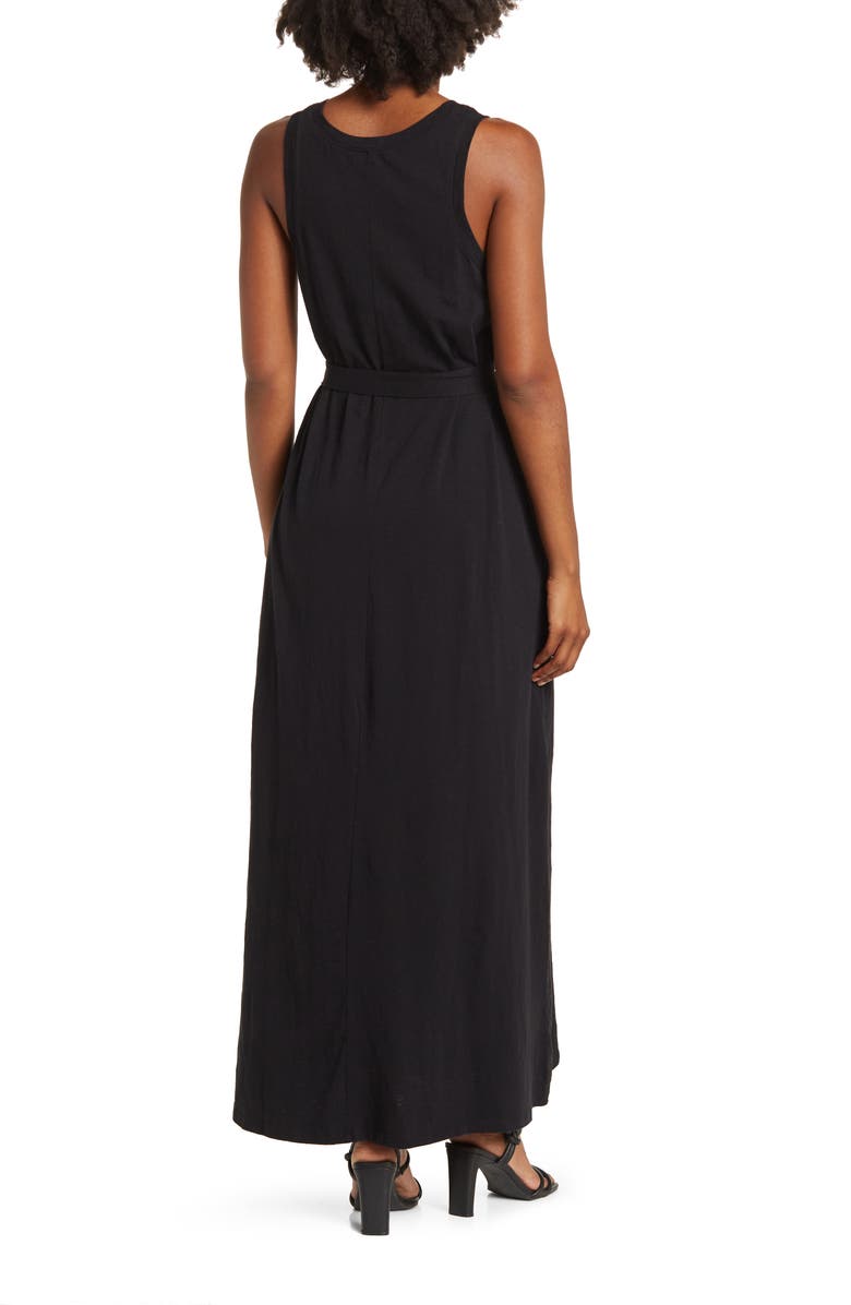 Caslon<sup>®</sup> Sleeveless Organic Cotton Knit Maxi Dress, Alternate, color,