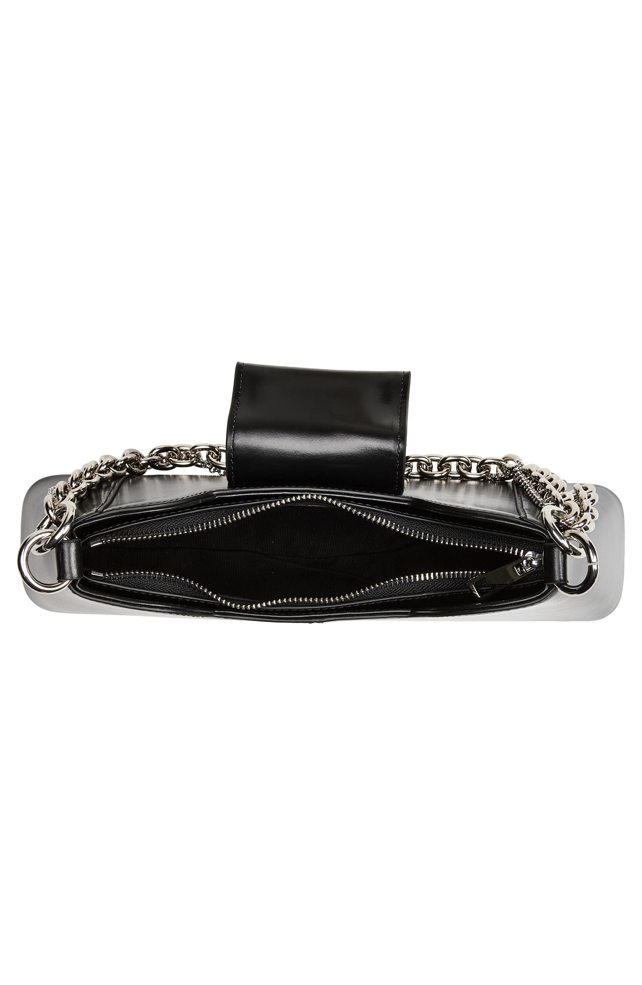 Marla Chain Strap Evening Bag, Alternate, color, BLACK