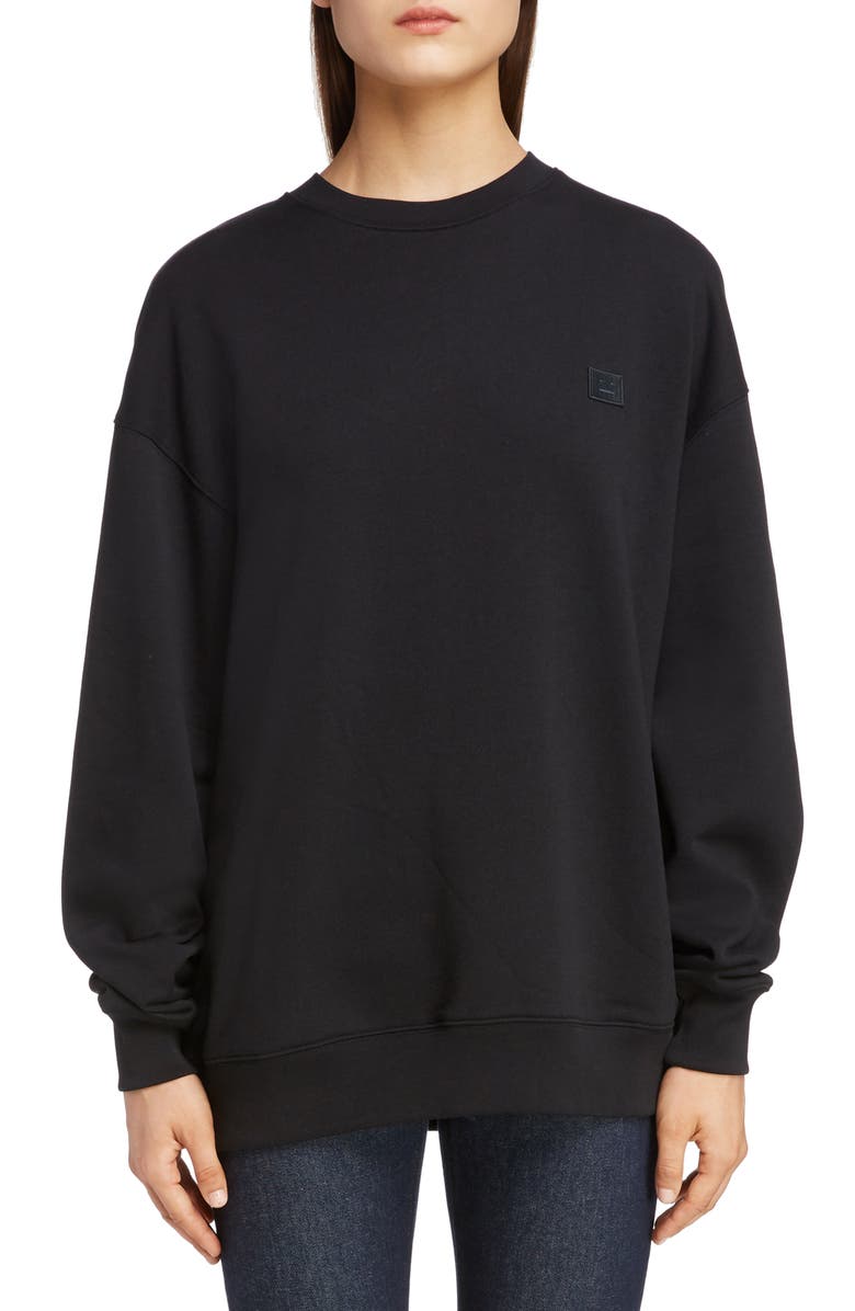 Acne Studios Forba Face Oversize Sweatshirt, Main, color,