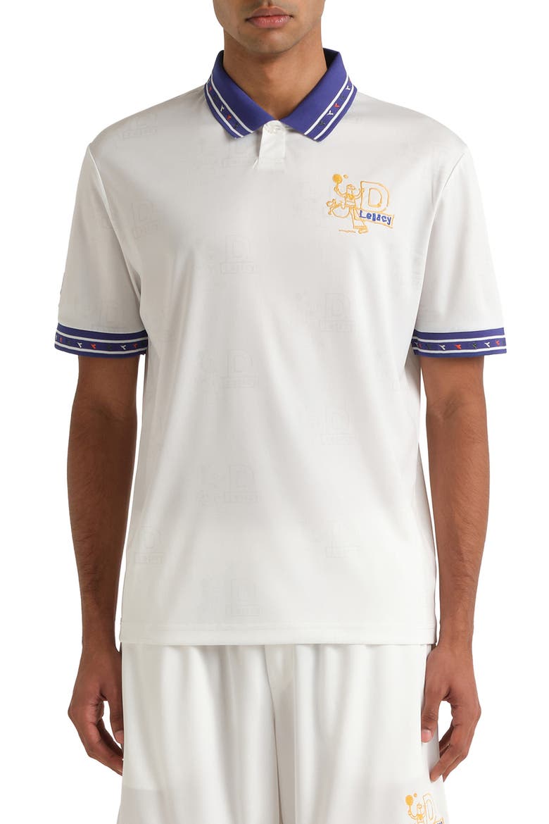 Legacy Embroidered Piqué Polo, Main, color, OPTICAL WHITE