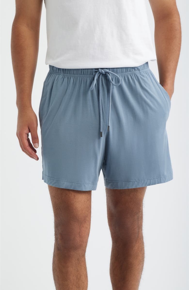 Daniel Buchler Modal Blend Pajama Shorts, Main, color, Air Force Blue Stripe