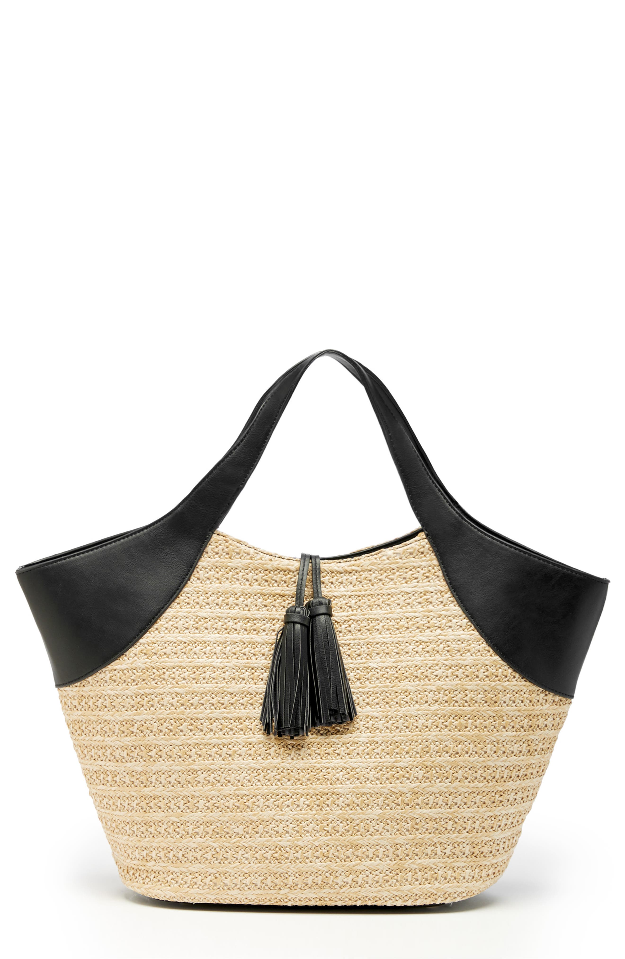 Sole Society Ebba Straw Tote, Main, color, 