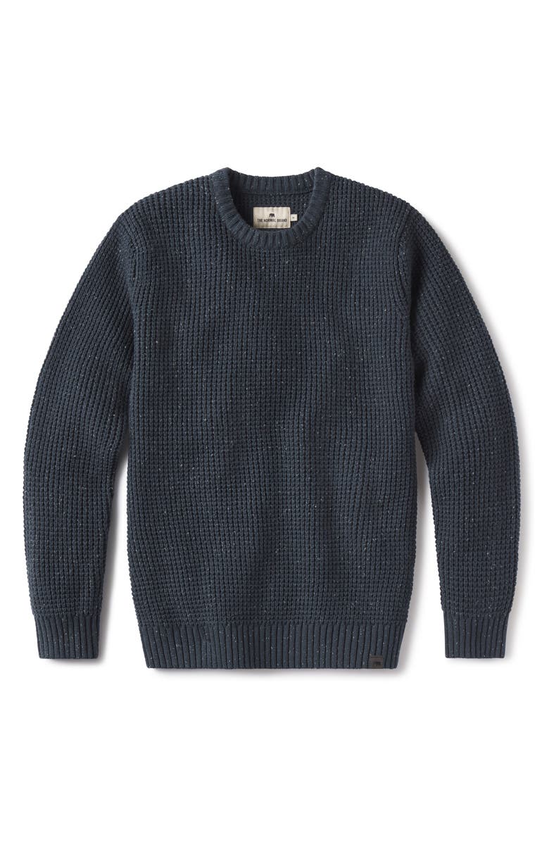 The Normal Brand SeaWool Nep Crewneck Sweater, Alternate, color, Waterloo