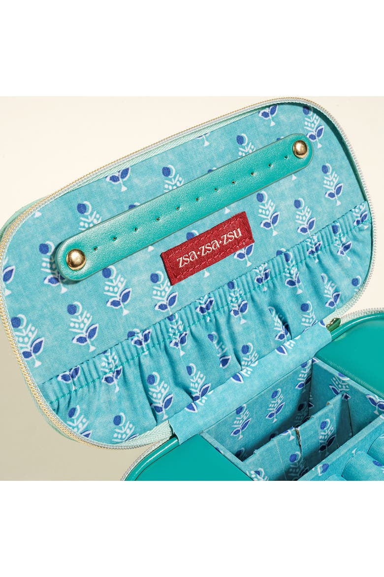 Meilin Jewelry Box 7" x 4" Artisan, Alternate, color, Turquoise