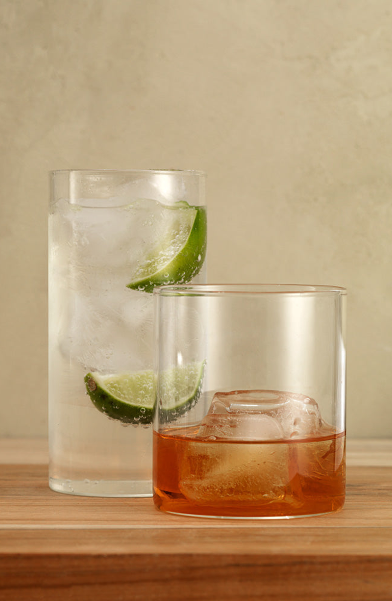 PUBLIC GOODS Rocks Glasses, Alternate, color, Clear