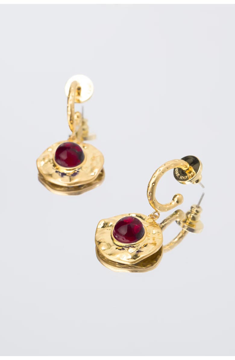 Classicharms Roaming Venus Crystal Molten Earrings, Main, color, Gold/Red