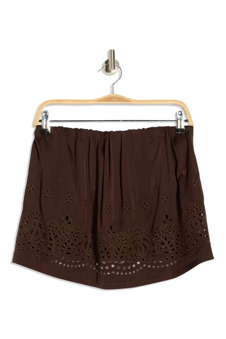 Dalia Eyelet Strapless Top, Alternate, color, GANACHE