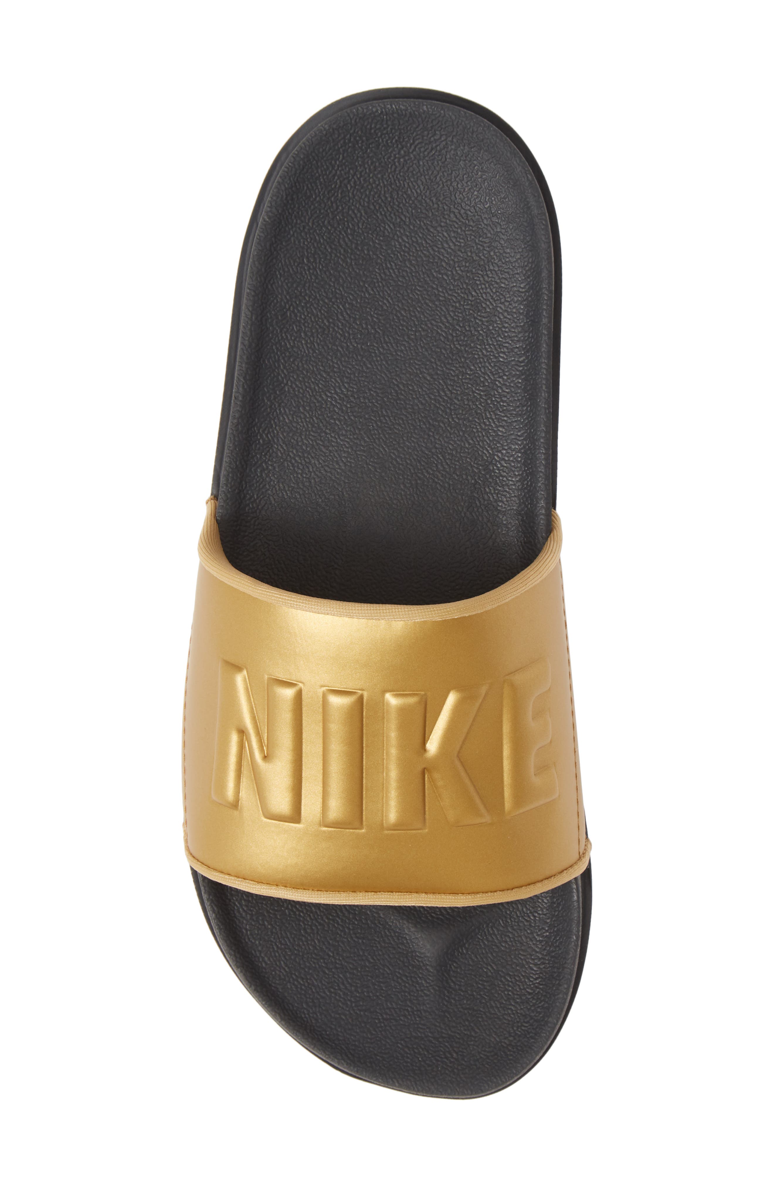 Offcourt Sport Slide, Alternate, color, ANTHRACITE/ GOLD/ BLACK